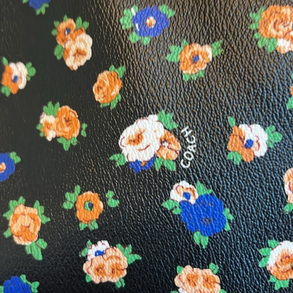 Coach Black Floral Crossbody Satchel - Picture 3 of 11